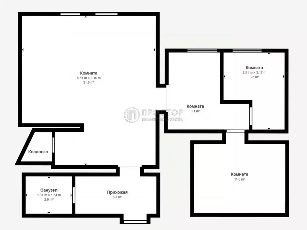 3-к кв. Московская область, Истра муниципальный округ, д. Писково 121 ... - Фото 2