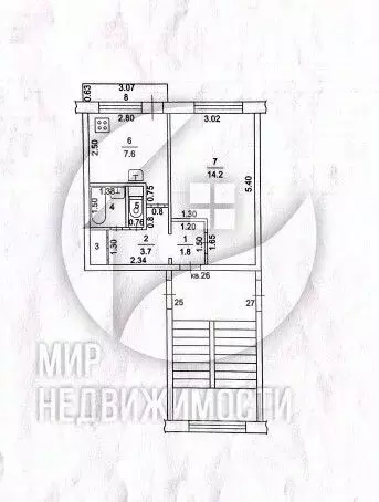 1-к кв. Московская область, Дмитровский муниципальный округ, с. ... - Фото 2
