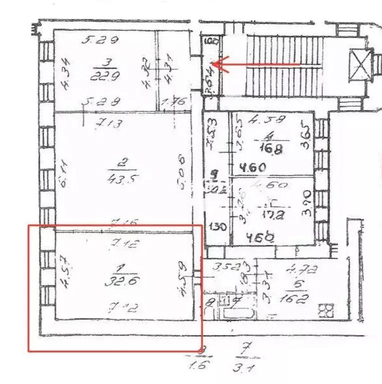 Комната Санкт-Петербург Литейный просп., 35 (32.6 м) - Фото 2