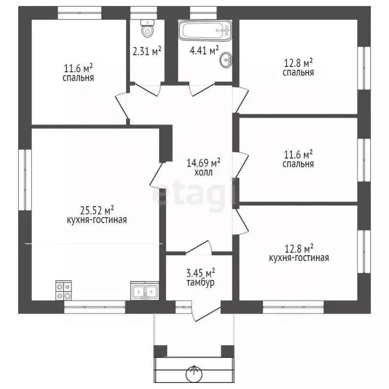 Дом в Ростовская область, Ростов-на-Дону ул. 2-я Турнирная (120 м) - Фото 1