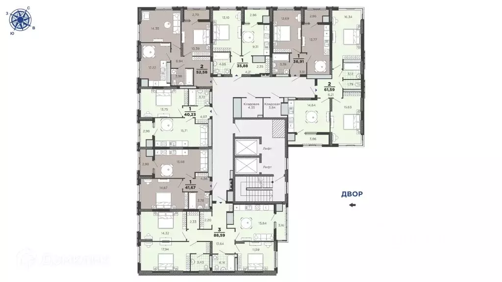 3-к кв. Рязанская область, Рязань ул. Островского, 122 (88.59 м) - Фото 1