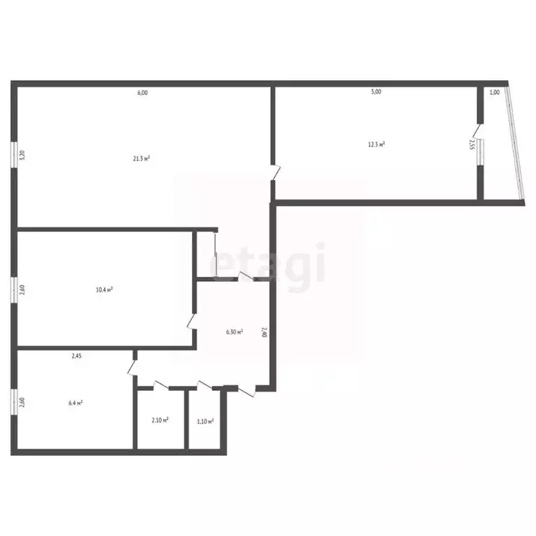 3-к кв. Амурская область, Тында Московский бул., 1 (61.1 м) - Фото 2