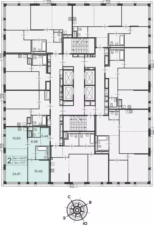 2-к кв. Москва Профсоюзная ул., 60/1 (77.7 м) - Фото 2