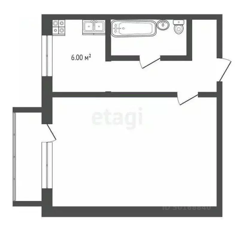 1-к кв. Саратовская область, Балашов ул. Карла Маркса, 39 (33.1 м) - Фото 1