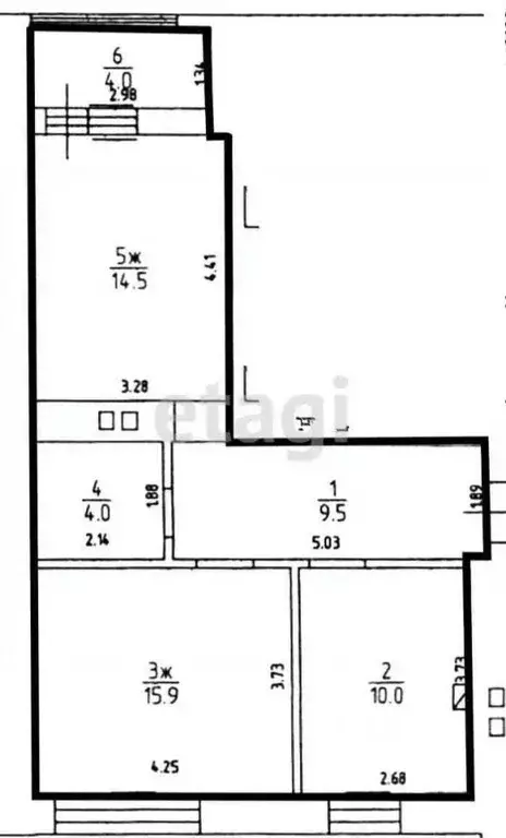 2-к кв. Калининградская область, Зеленоградск Московская ул., 60 (60.0 ... - Фото 1