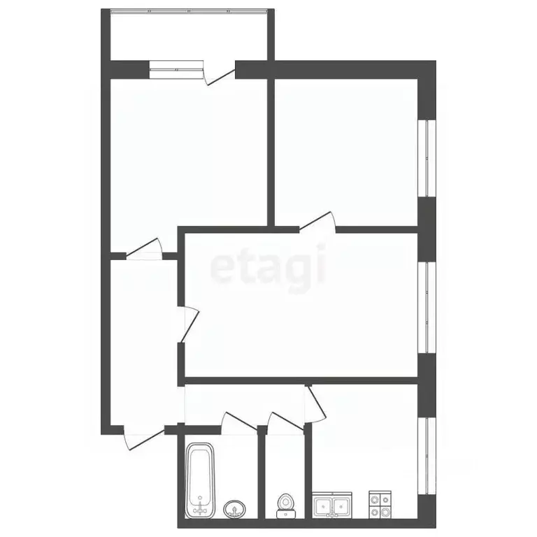 3-к кв. Татарстан, Набережные Челны Московский просп., 89 (48.0 м) - Фото 2