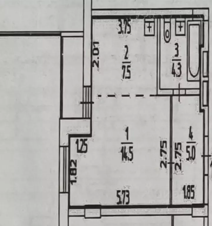 Студия Пермский край, Пермь Полевая ул., 10 (31.3 м) - Фото 1