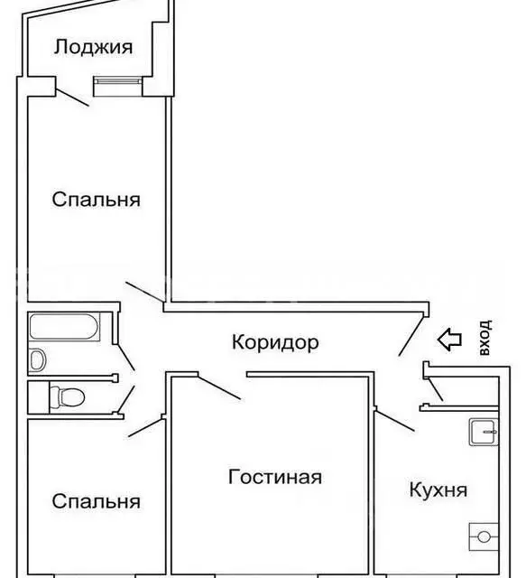 3-к кв. Москва Челябинская ул., 21 (60.2 м) - Фото 1