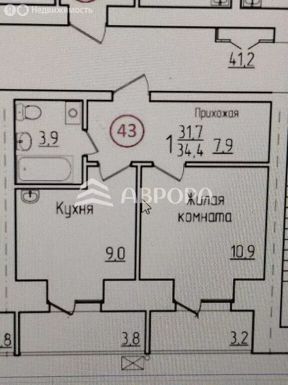 1-комнатная квартира: Благовещенск, Кузнечная улица, 147 (34.4 м) - Фото 1