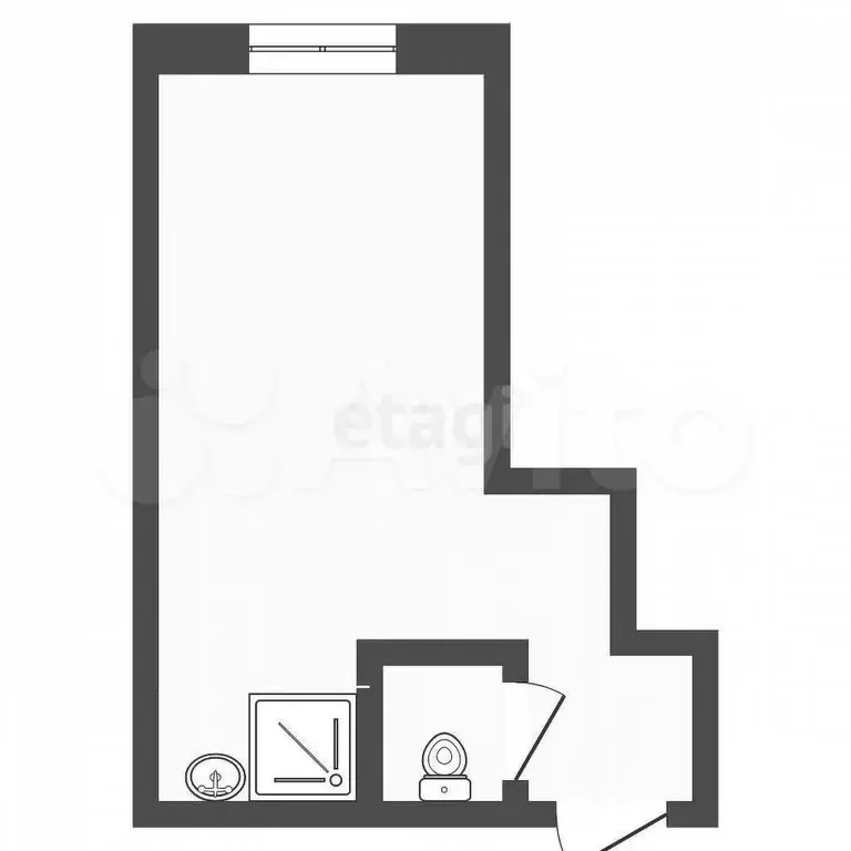 Квартира-студия, 24,2 м, 1/3 эт. - Фото 0