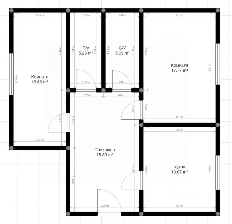 2-к кв. Кабардино-Балкария, Нальчик ул. Тлостанова, 28 (75.0 м) - Фото 2
