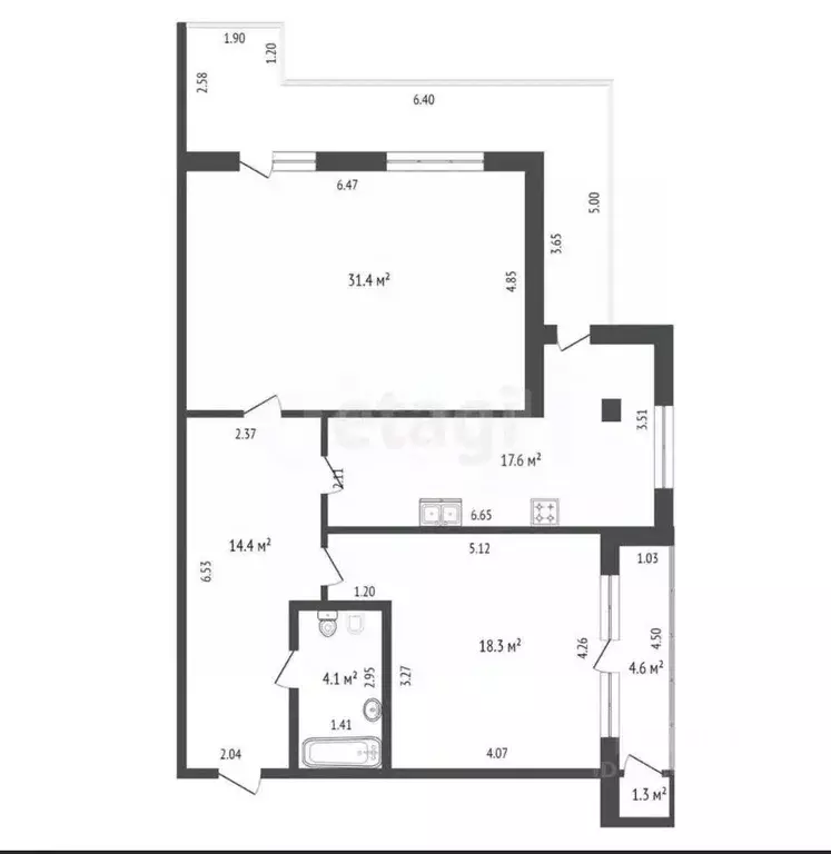 3-к кв. Крым, Ялта ул. Щербака, 17 (115.0 м) - Фото 2