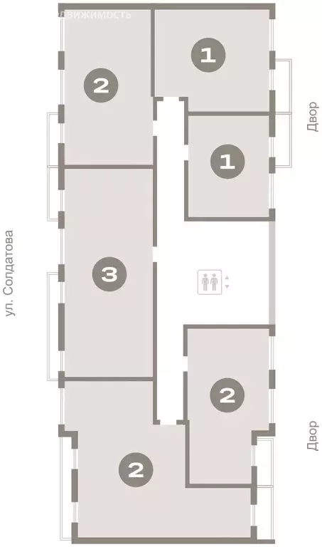 3-комнатная квартира: Пермь, улица Солдатова (77.31 м) - Фото 2