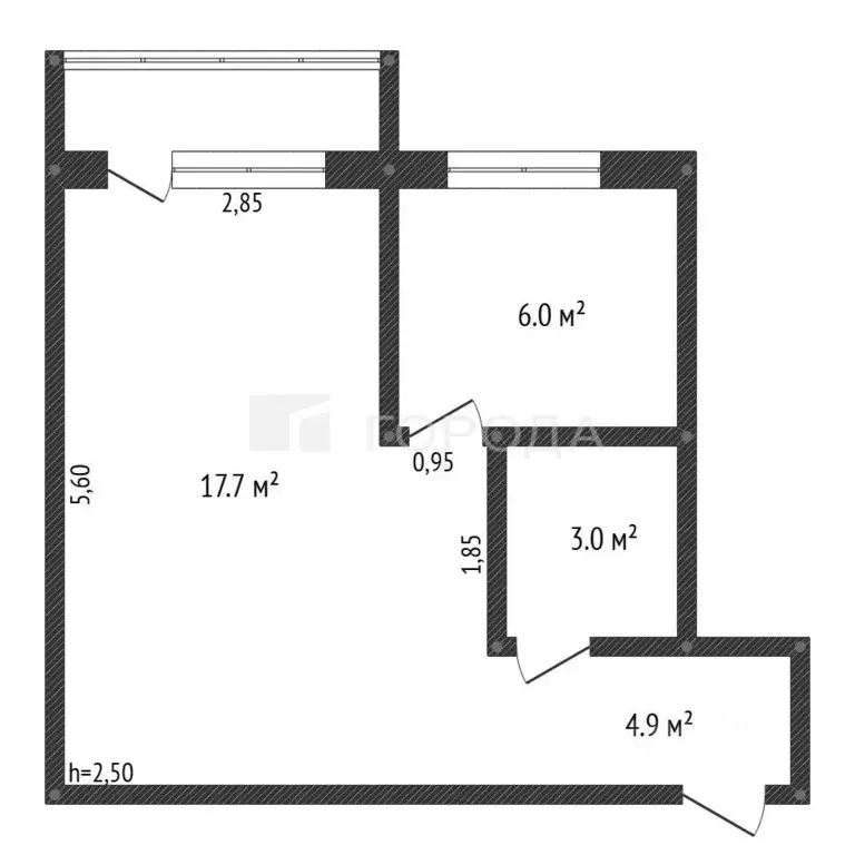 1-к кв. Кемеровская область, Междуреченск ул. Юдина, 1 (31.6 м) - Фото 2