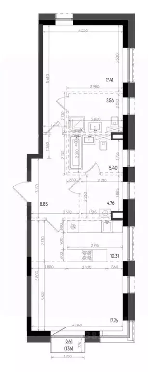 2-к кв. Татарстан, Казань Минтимер жилой комплекс (70.46 м) - Фото 1
