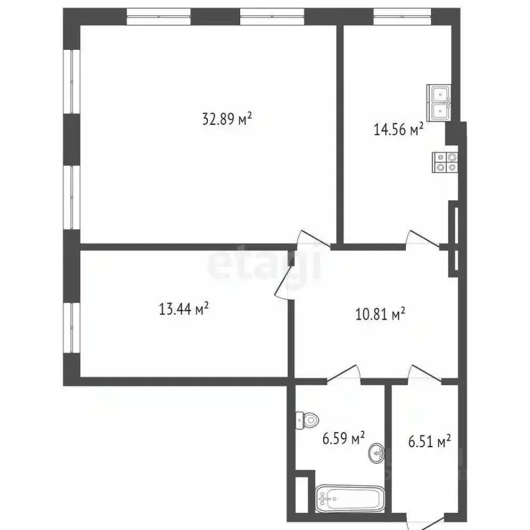 2-к кв. Ростовская область, Ростов-на-Дону Береговая ул., 55А (86.4 м) - Фото 1