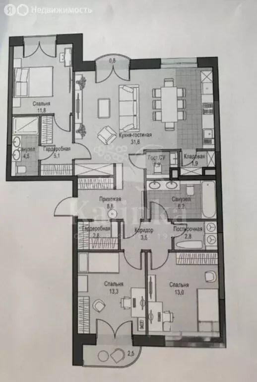 4-комнатная квартира: Москва, улица Академика Королёва, 21 (110 м) - Фото 1