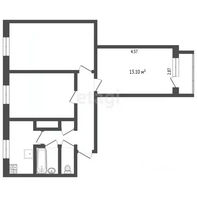 Комната Ямало-Ненецкий АО, Новый Уренгой Юбилейная ул., 8 (13.0 м) - Фото 2