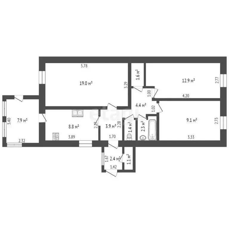Дом в Муромцево, село Муромцево (74.6 м) - Фото 2