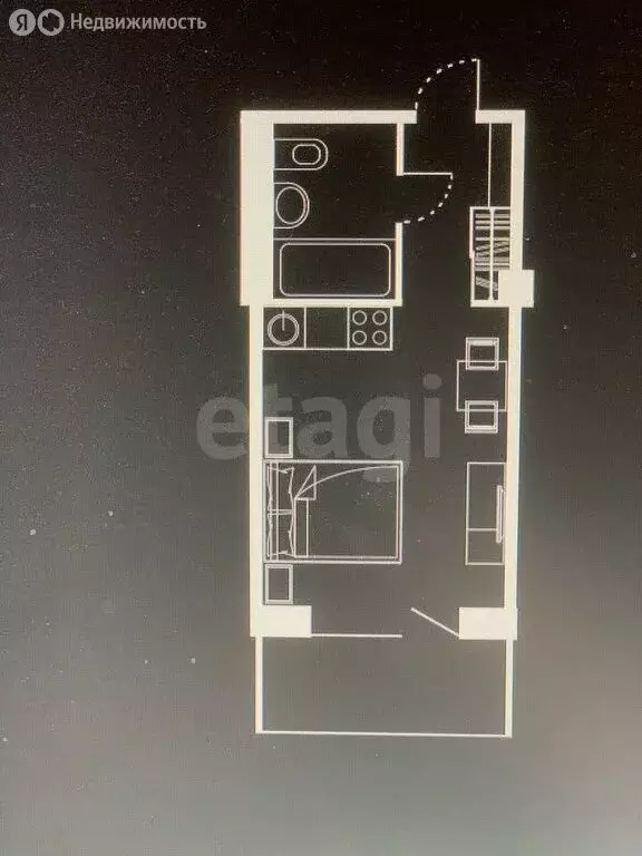 Квартира-студия: Сыростан, улица Фёдора Конюхова, 1 (26.3 м) - Фото 1