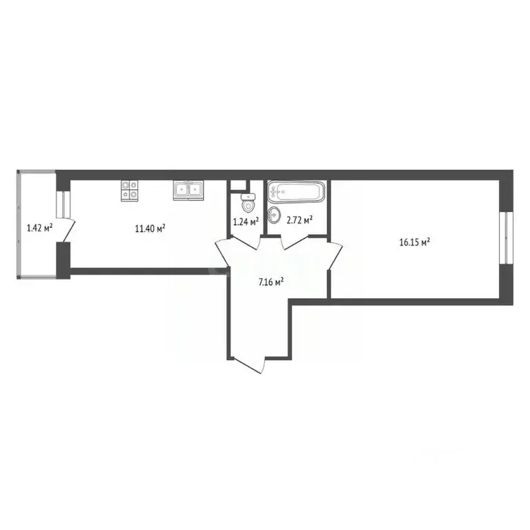 1-к кв. Ярославская область, Ярославский муниципальный округ, пос. ... - Фото 1