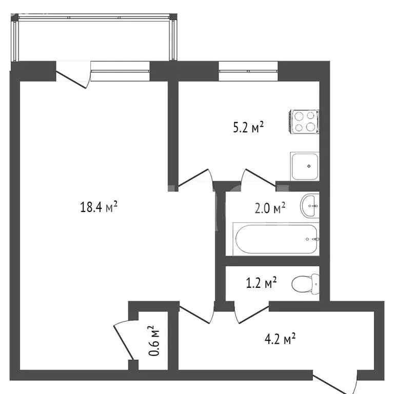 1-комнатная квартира: Нижний Новгород, проспект Героев, 41 (31.8 м) - Фото 1