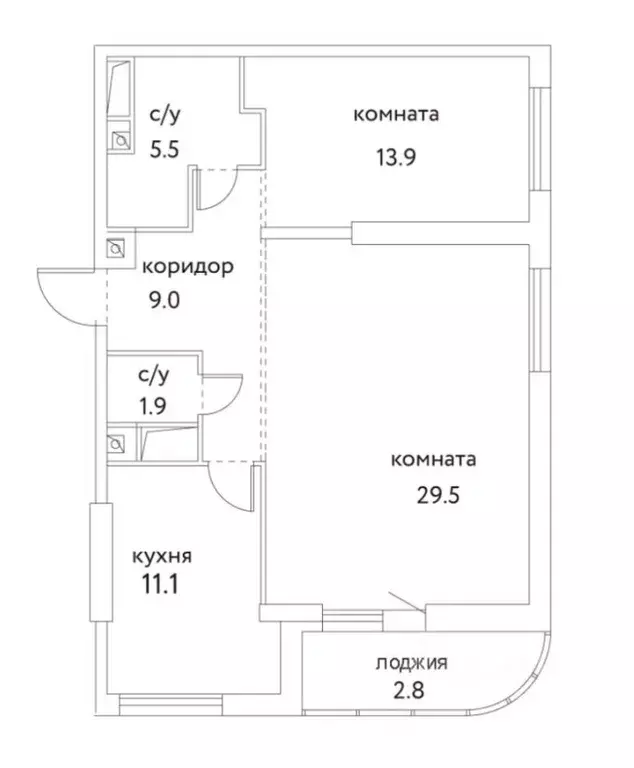 3-к кв. Москва ул. Крузенштерна, 10к1 (71.3 м) - Фото 1