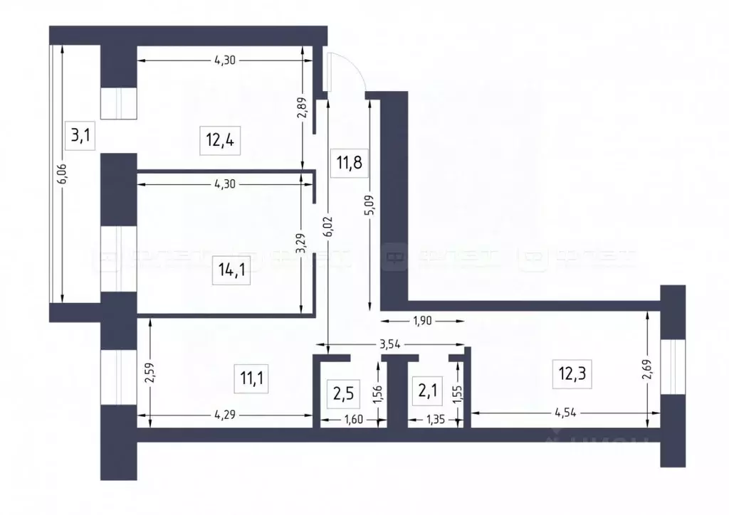 3-к кв. Татарстан, Казань ул. Кул Гали, 27 (75.0 м) - Фото 1