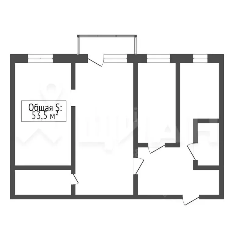 3-к кв. Белгородская область, Белгород ул. Челюскинцев, 55 (55.0 м) - Фото 2