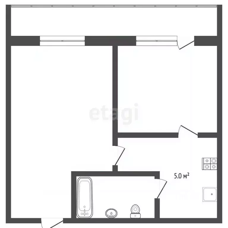2-к кв. Тюменская область, Тюмень ул. Бабарынка, 20а (30.6 м) - Фото 2