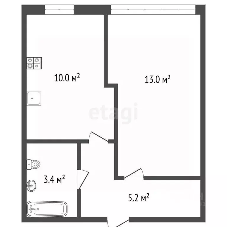 1-к кв. Ямало-Ненецкий АО, Новый Уренгой Строителей мкр, 7/2 (31.2 м) - Фото 2