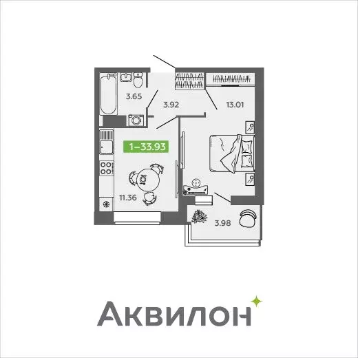 1-комнатная квартира: Северодвинск, квартал И-1, жилой комплекс ... - Фото 0