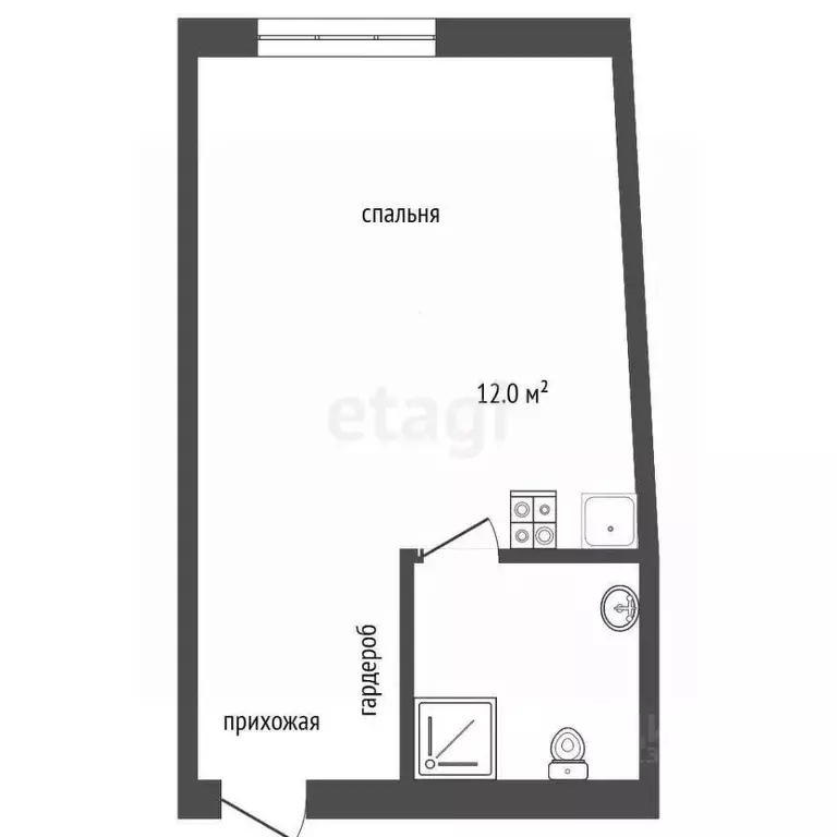 Студия Томская область, Томск Черемошники мкр, пер. Кузнецкий, 5 (18.0 ... - Фото 1