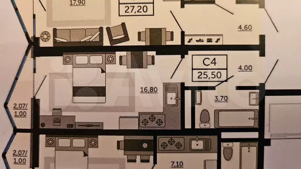 Квартира-студия, 26 м, 23/24 эт. - Фото 0