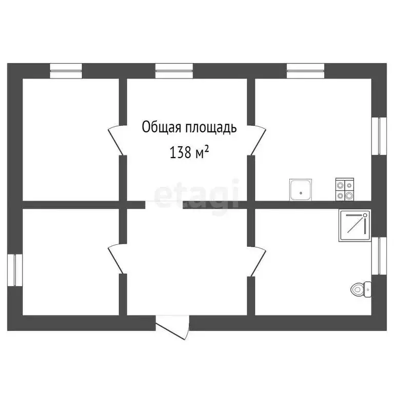 Дом в посёлок Верх-Обский, Школьная улица (68 м) - Фото 0