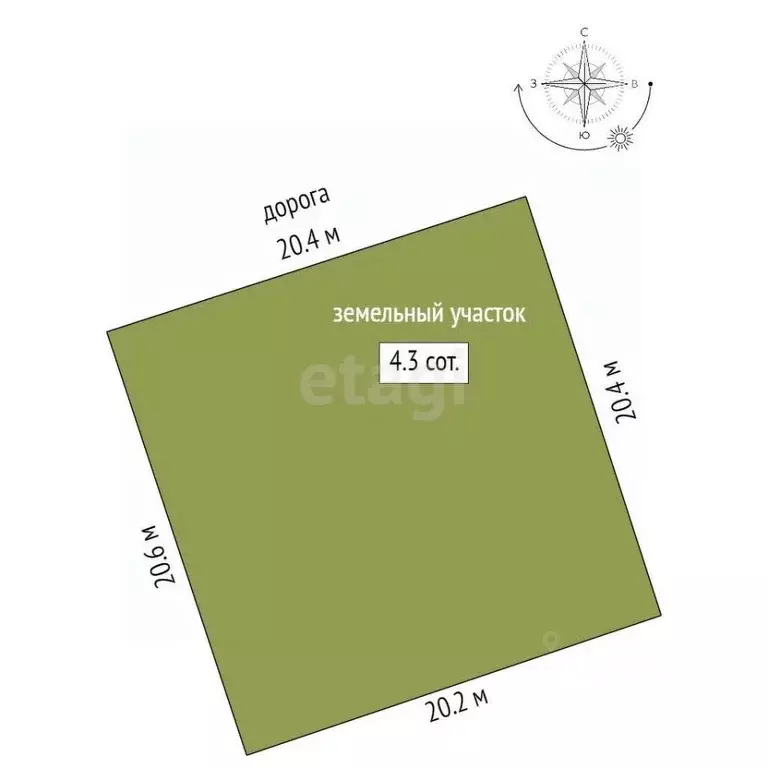 Участок в Ростовская область, Таганрог ул. Владимира Высоцкого (4.3 ... - Фото 2