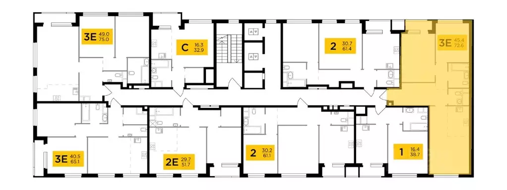 3-к кв. Москва Филатов Луг жилой комплекс, к5 (72.6 м) - Фото 1