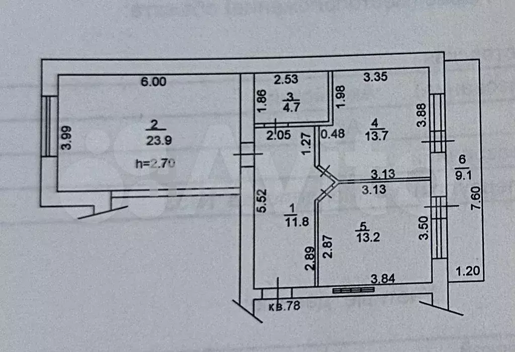 2-к. квартира, 68 м, 6/10 эт. - Фото 0