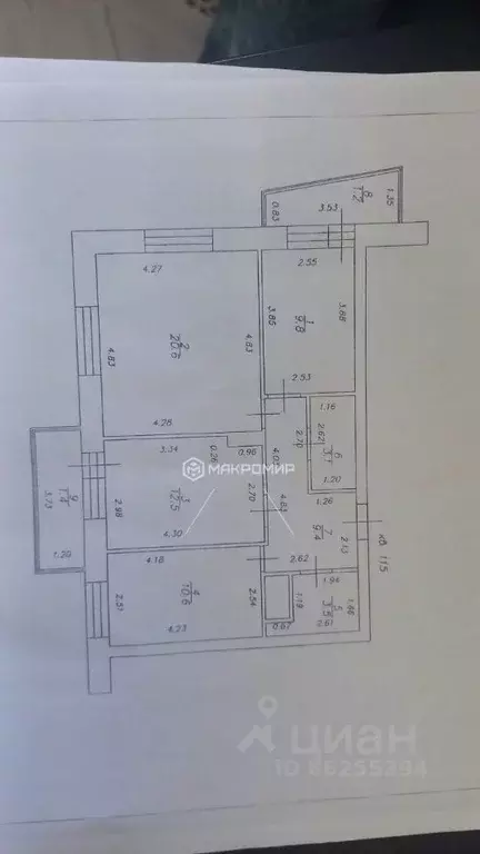 3-к кв. Татарстан, Лаишевский район, Столбищенское с/пос, с. Усады ул. ... - Фото 2