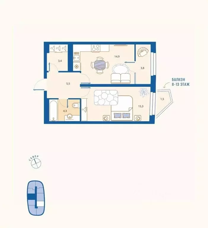 1-к кв. Пензенская область, Пенза Арбеково жилрайон, Дальнее Арбеково ... - Фото 1