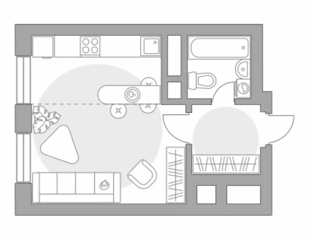 Квартира-студия: Красногорск, жилой комплекс Ильинойс, к1 (25.98 м) - Фото 1