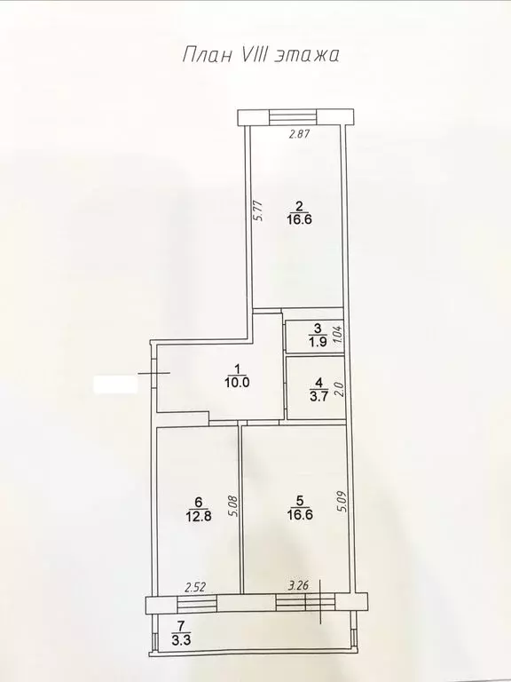 2-комнатная квартира: Набережные Челны, улица Аделя Кутуя, 6 (61.6 м) - Фото 2