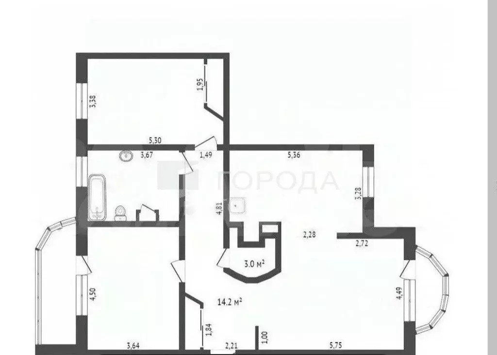 3-к кв. Алтайский край, Барнаул ул. Папанинцев, 111 (120.5 м) - Фото 1