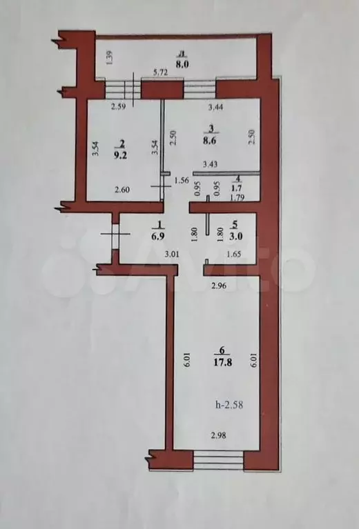 2-к. квартира, 47 м, 9/9 эт. - Фото 0