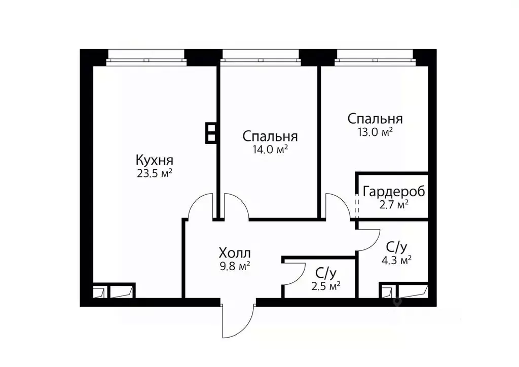 3-к кв. Москва ул. Василия Ланового, 3 (69.0 м) - Фото 1