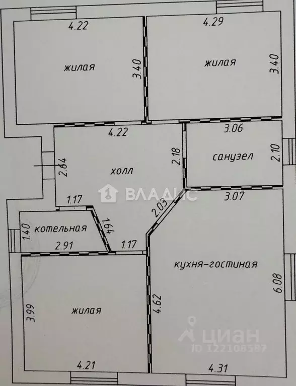 Дом в Белгородская область, Старый Оскол ул. Успенская, 46 (100 м) - Фото 1