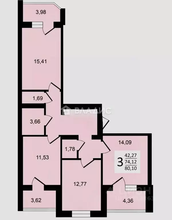 3-к кв. Владимирская область, Ковров ул. 9 Мая, 8 (80.1 м) - Фото 1