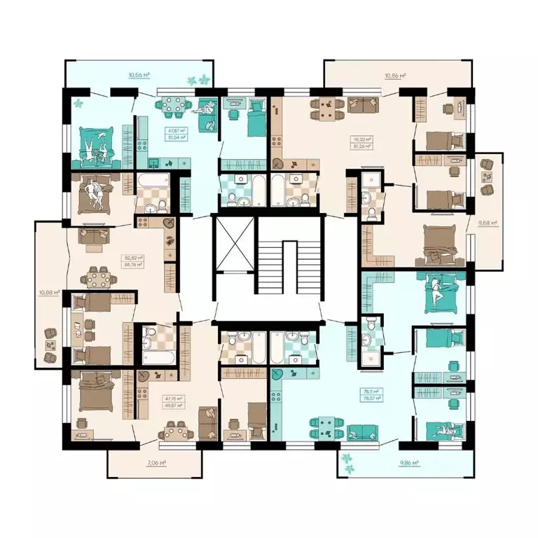 3-к кв. Приморский край, Владивосток Садгородская ул., 28Вк2 (49.87 м) - Фото 2