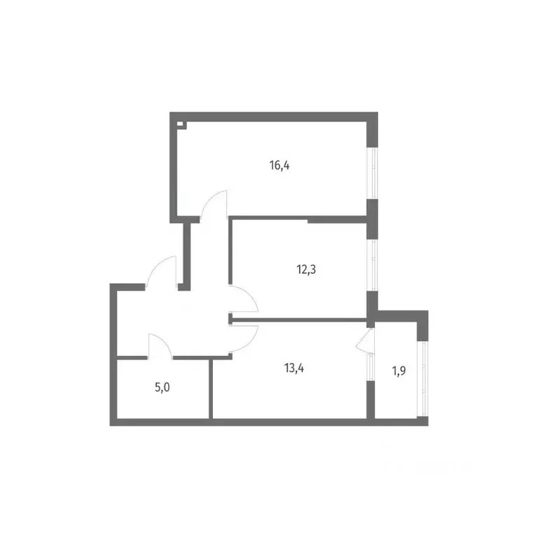 2-к кв. Калининградская область, Калининград пос. Лермонтовский, ул. ... - Фото 1