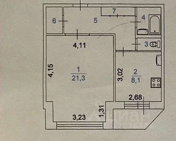 1-к кв. Ханты-Мансийский АО, Сургут ул. Лермонтова, 4 (42.4 м) - Фото 1